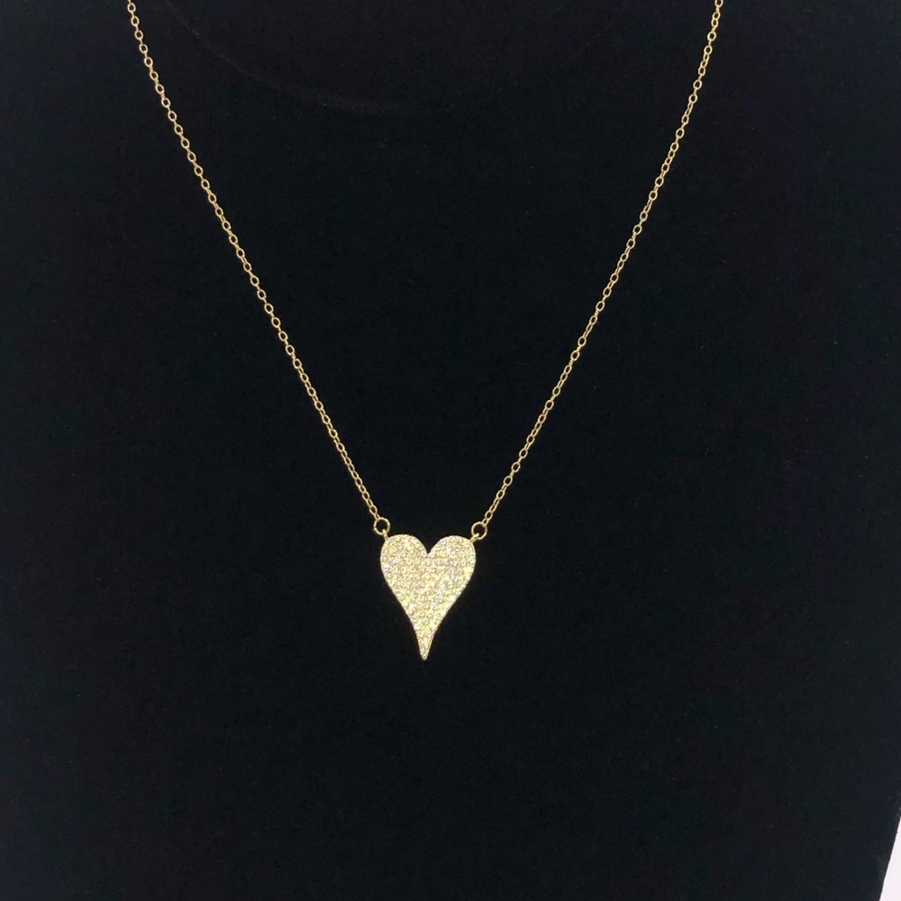 18k 0.83ct Heart Necklace - Picture 7 of 12
